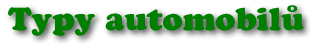 Typy podporovan�ch automobil�