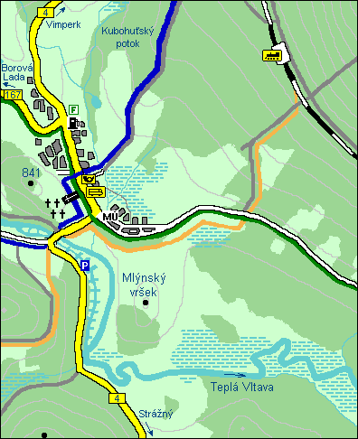 Horni Vltavice - Ortsplan