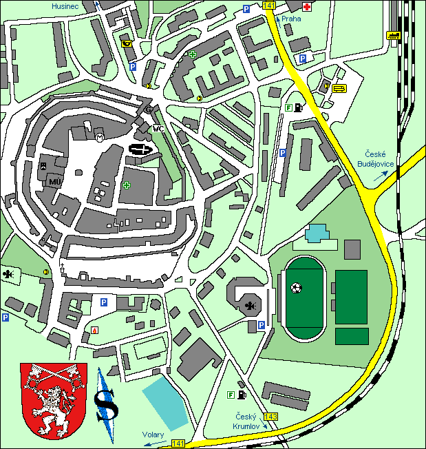 Prachatice - Stadtplan