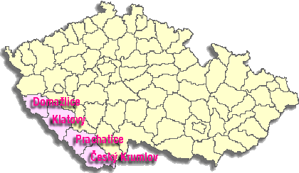 Karte der Landkreise in der Tschechischen Republik